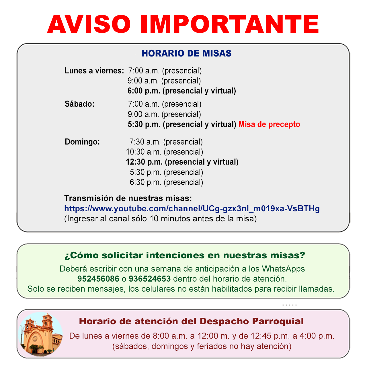 Aviso Importante