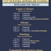 Nuevos horarios de nuestras misas